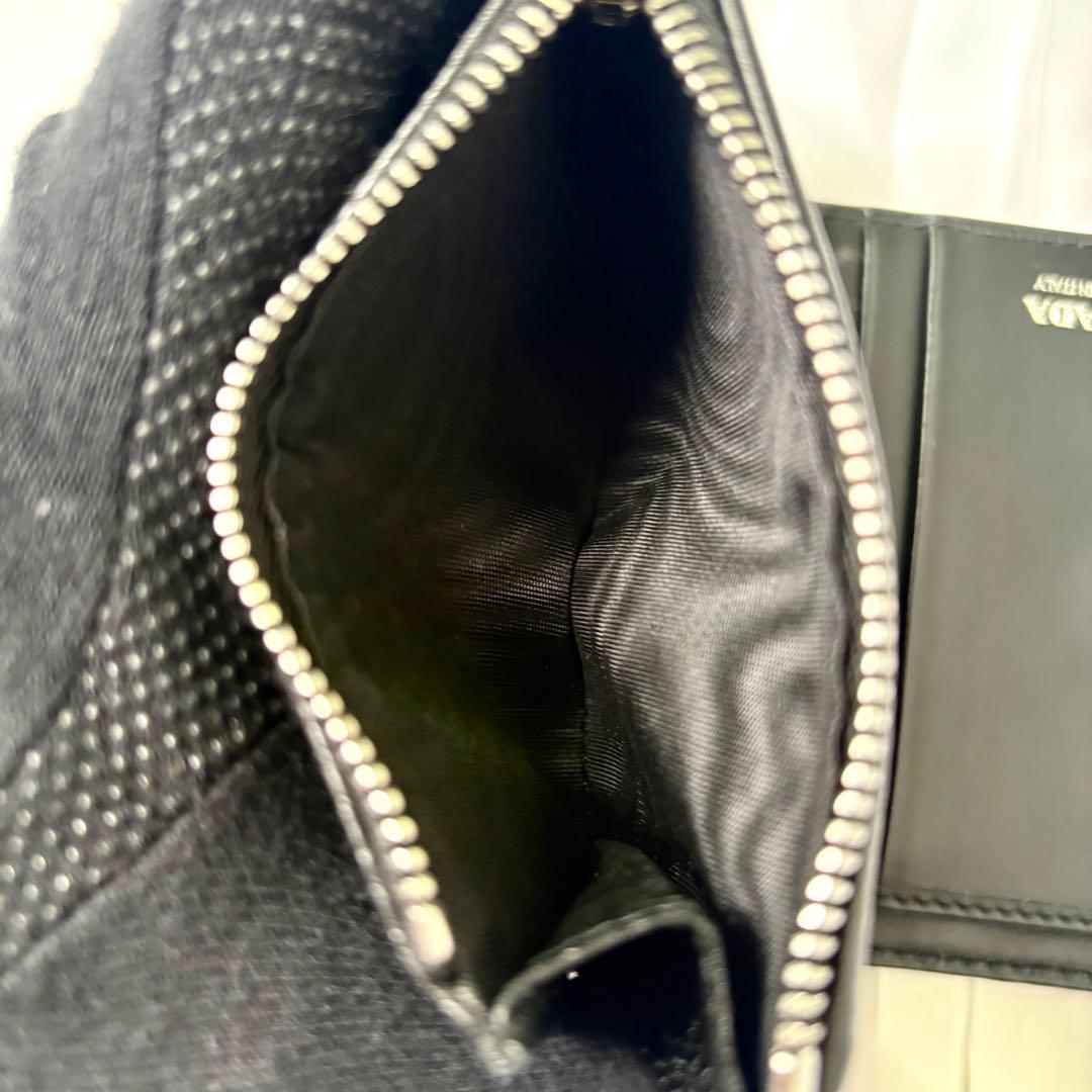 未使用級✨プラダ 折り財布 三角ロゴ ヴィッテロダイノ レザー ブラック