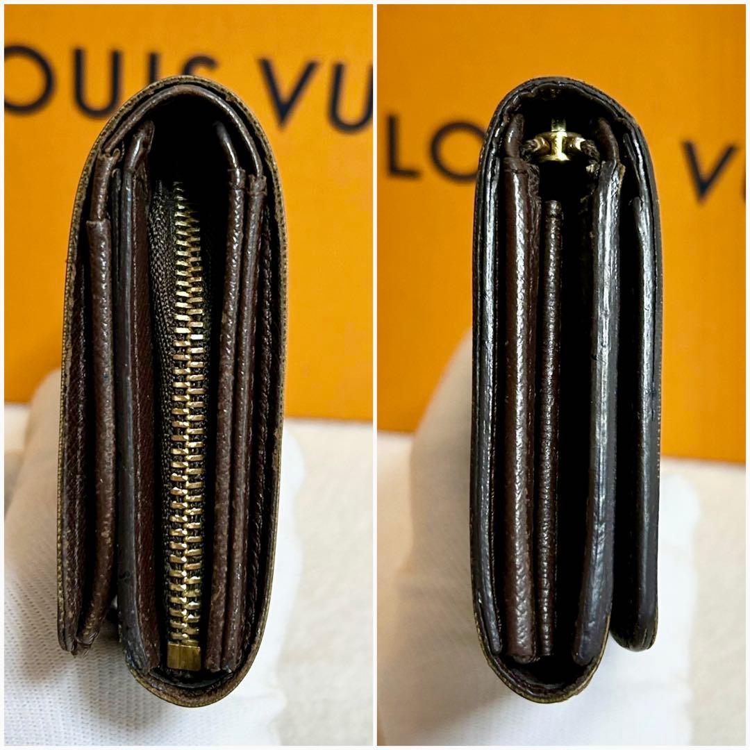 ルイヴィトン　ダミエ　二つ折り財布　トレゾール　ポルト