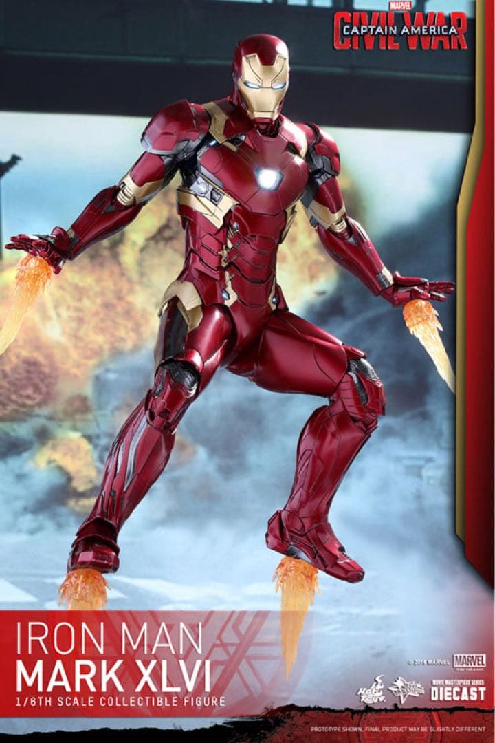 ホットトイズ アイアンマン マーク46 アベンジャーズ　1/6 フィギュア 装備