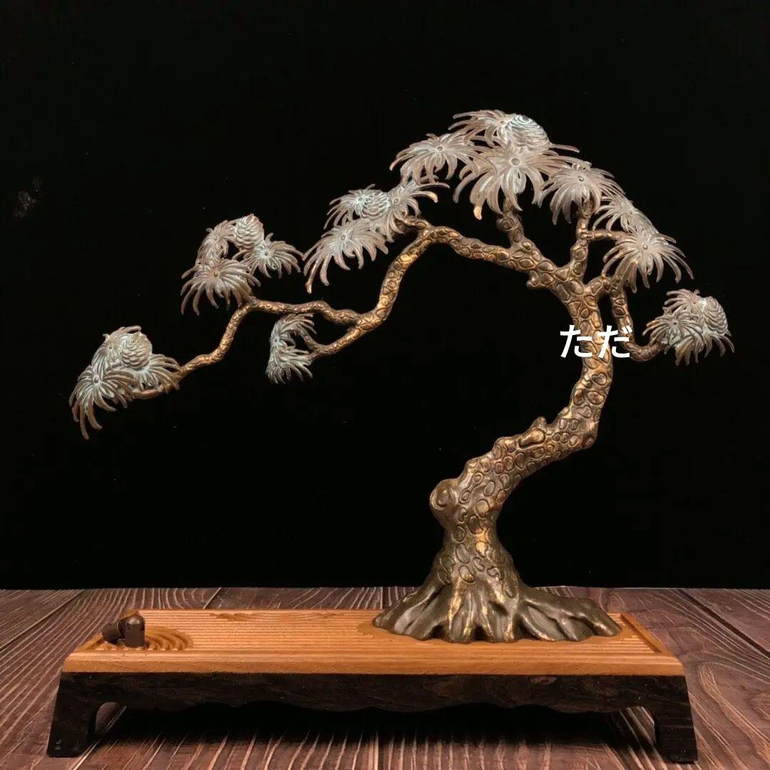 銅製 大樹蓮華弔炉 室内檀香炉 机 書斎薫香炉 香道具 工芸品 置物