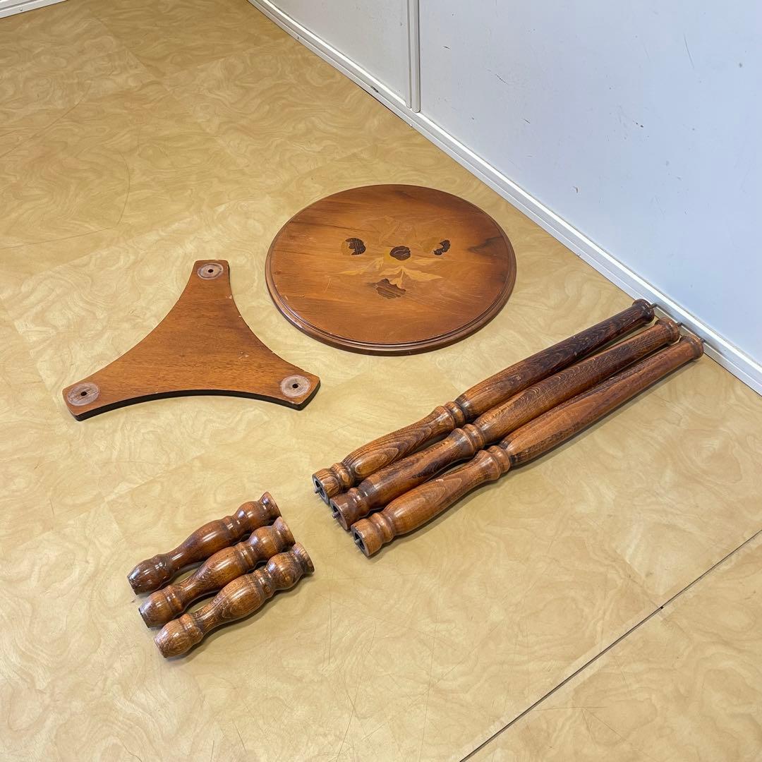 象嵌 サイドテーブル 花台 コンソール 飾り台 イタリア アンティーク調