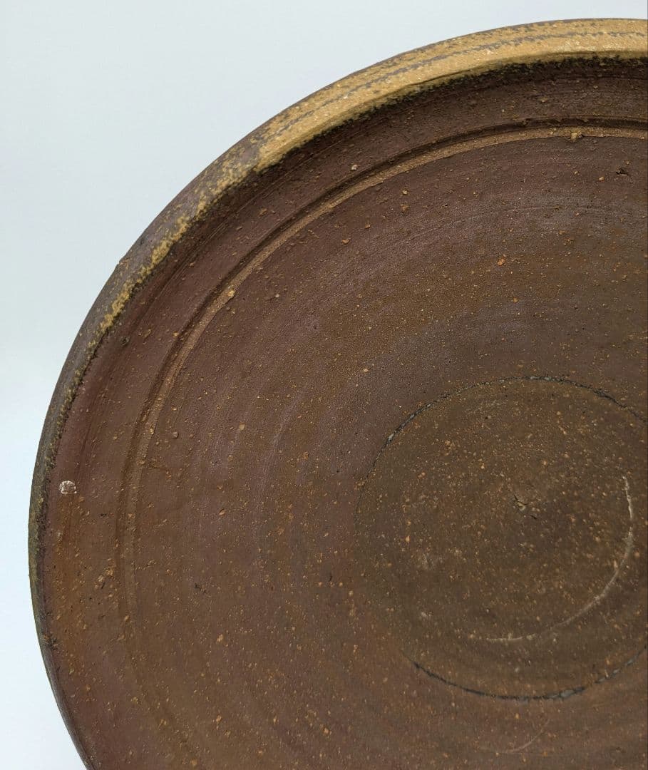 人間国宝 藤原雄 備前焼 皿 直径25cm 盛り皿 中皿 皿鉢 食器 工芸品