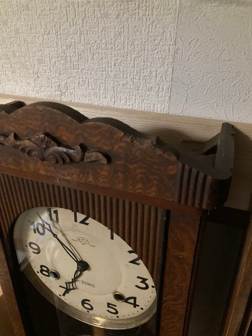 アンティーク柱時計 堀田時計 8日巻ボンボン時計稼働中