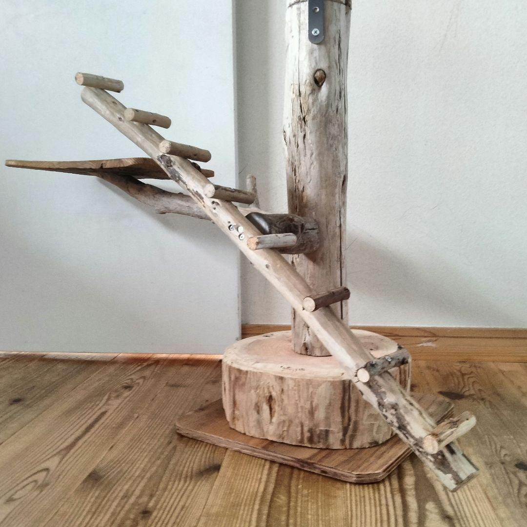 ひげ バードアスレチックジム  大型 天然木 自然木  止まり木