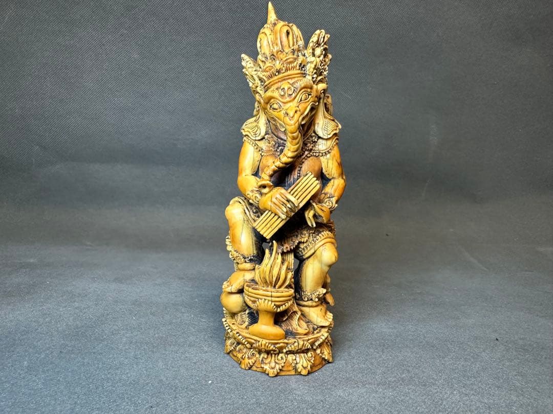 極上　置物　ガネーシャ　象神　仏像　天然素材　アンティーク　骨董　飾り物　古美術