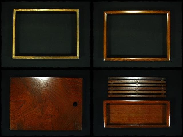 未使用 電熱 長火鉢 木製 囲炉裏 茶道具 c407