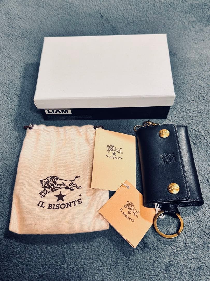 IL BISONTE ブラック レザー キーケース 新品未使用品