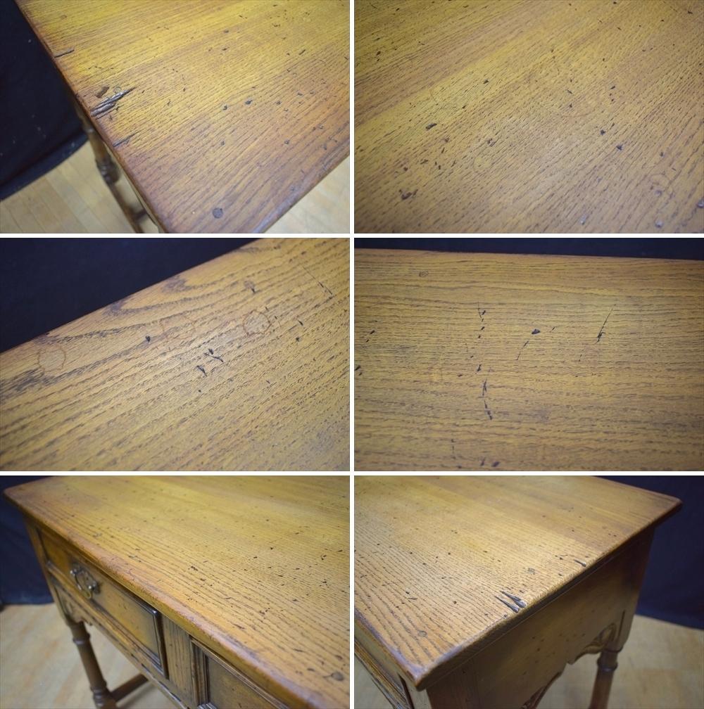 天然木　サイドテーブル　デスク　机　コンソール　キャビネット　飾り棚　テーブル