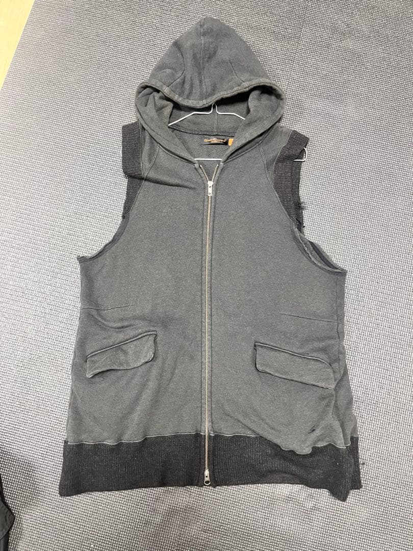 アンダーカバー　scab ノースリーブ　パーカー　ダメージ加工　フェード