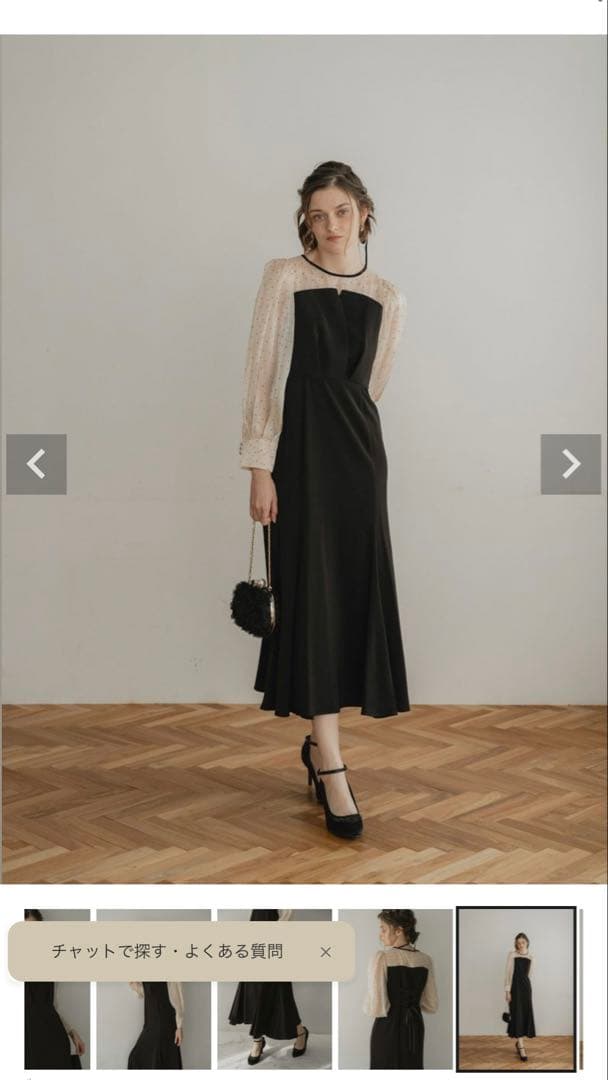 dorrydoll ドットスリーブマーメイドドレス