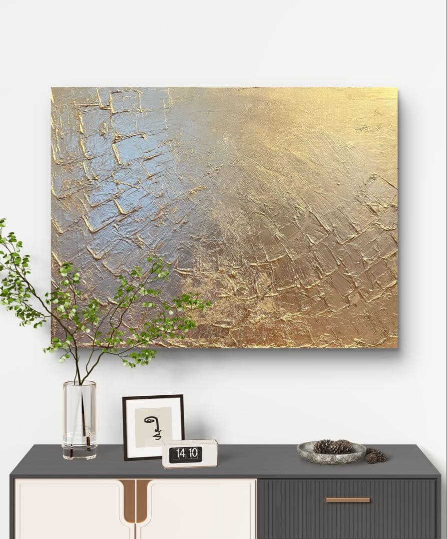 インテリア/和風/禅/絵画/アート/抽象画/モダン/ホテル/ゴールド/波/オーラ