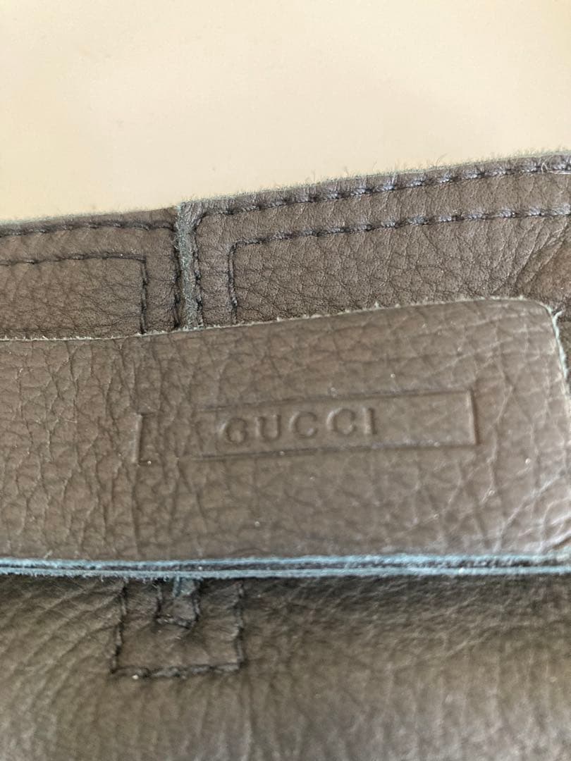 ☆美品☆ GUCCI メンズ羊革手袋ブラック バックル付き #裏地カシミア