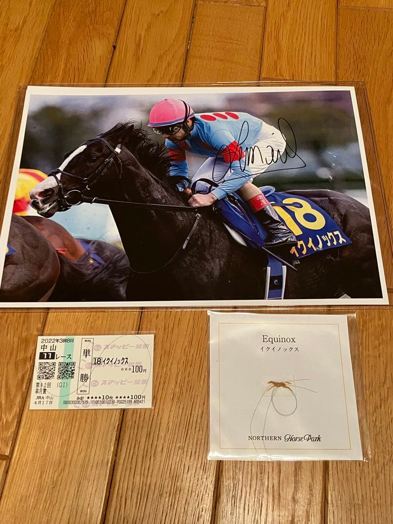 イクイノックス　鬣　たてがみ　2022 皐月賞　C・ルメール騎手直筆サイン