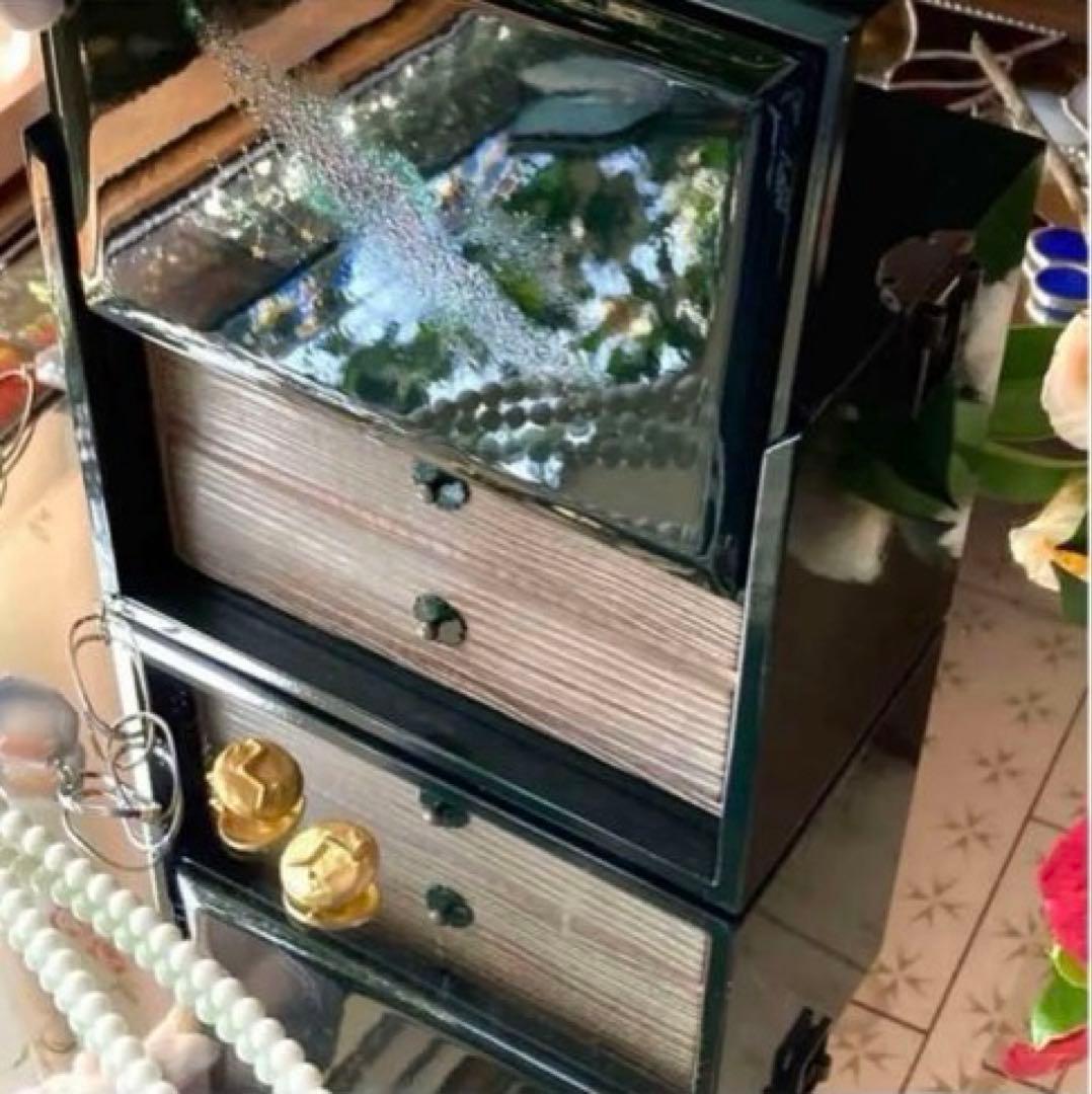 K様へ感謝お嫁入JAPAN輪島螺鈿蒔絵宝石箱「銀河-翠みどり」2点