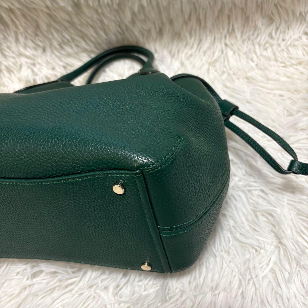 美品★ケイトスペード ダンプリング 2wayバッグ レザー グリーン