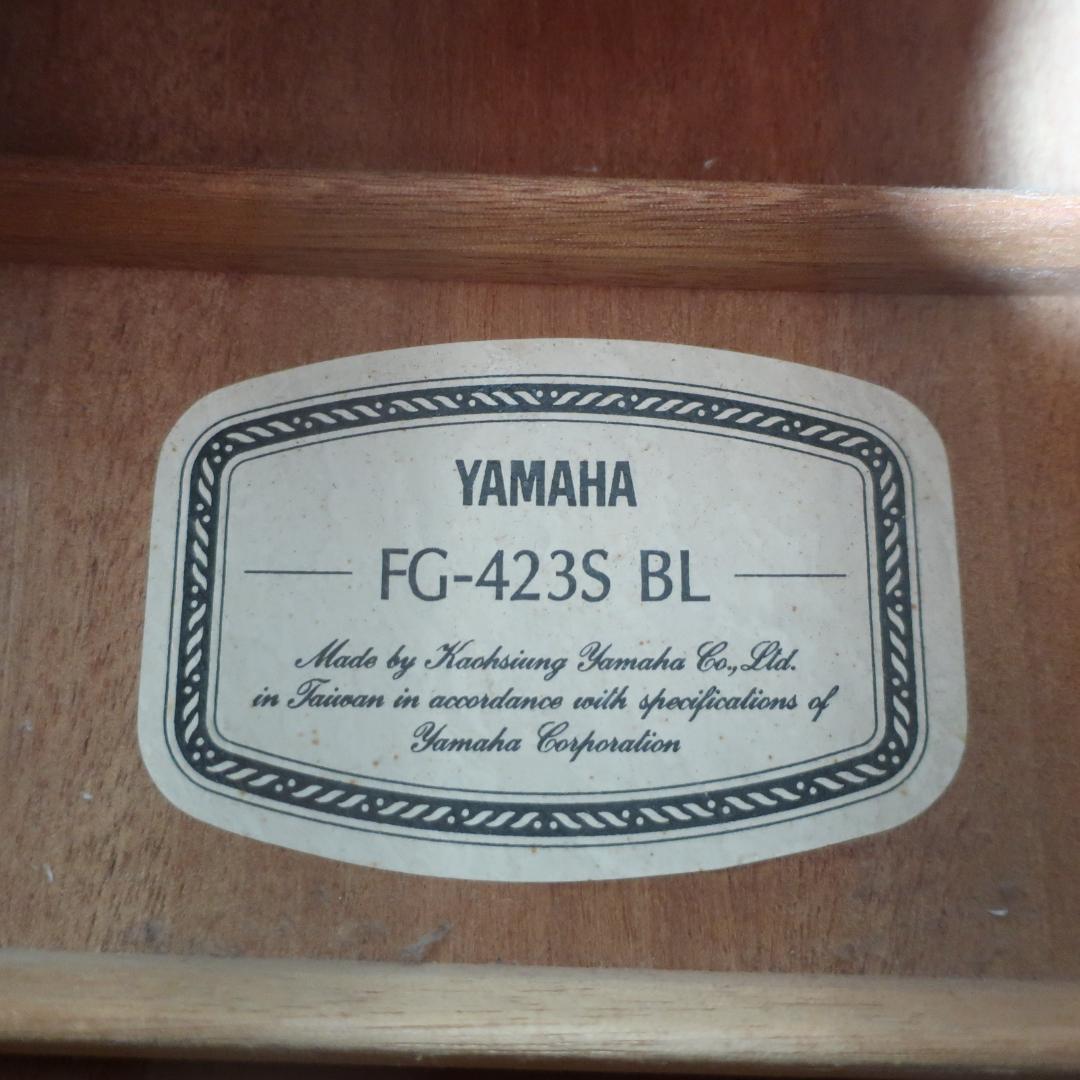 YAMAHA FG-423S BL トップ単板 ギター ブラック ケース付