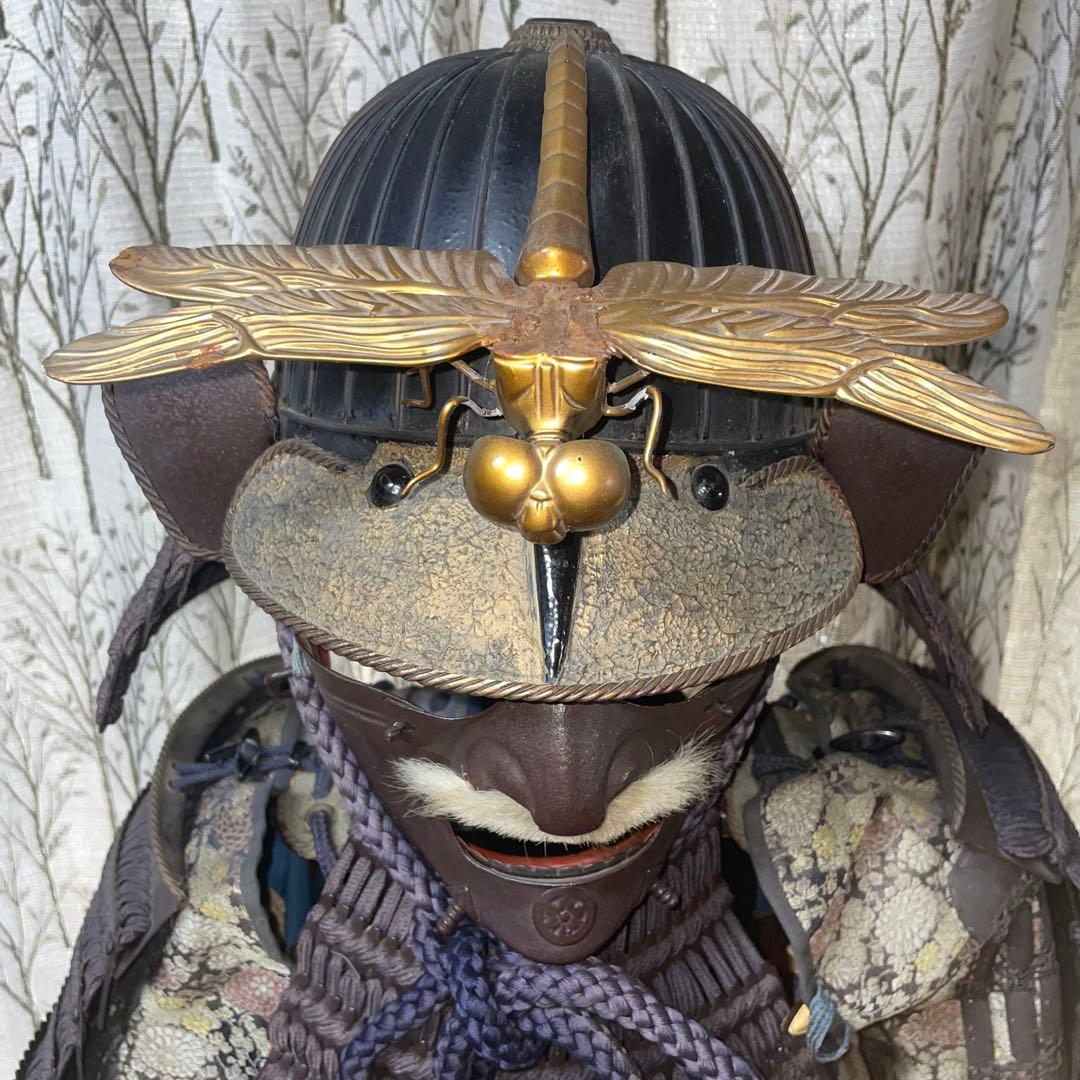 忠*読様 【希少銘品】薩摩住光忍作 甲冑一式 トンボ前立て兜 等身大武者鎧 専用
