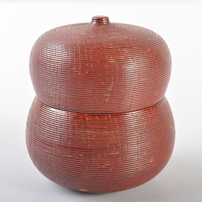 茶道具　越前塗　糸目　七宝蒔絵　瓢茶器　共箱　V　R6794