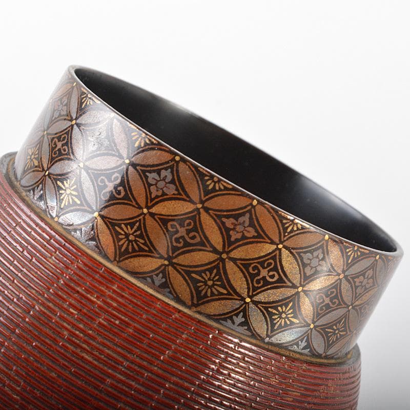 茶道具　越前塗　糸目　七宝蒔絵　瓢茶器　共箱　V　R6794