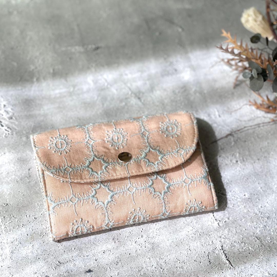 ⚮̈ミナペルホネン　anemone beige コンパクトウォレット　ミニ財布