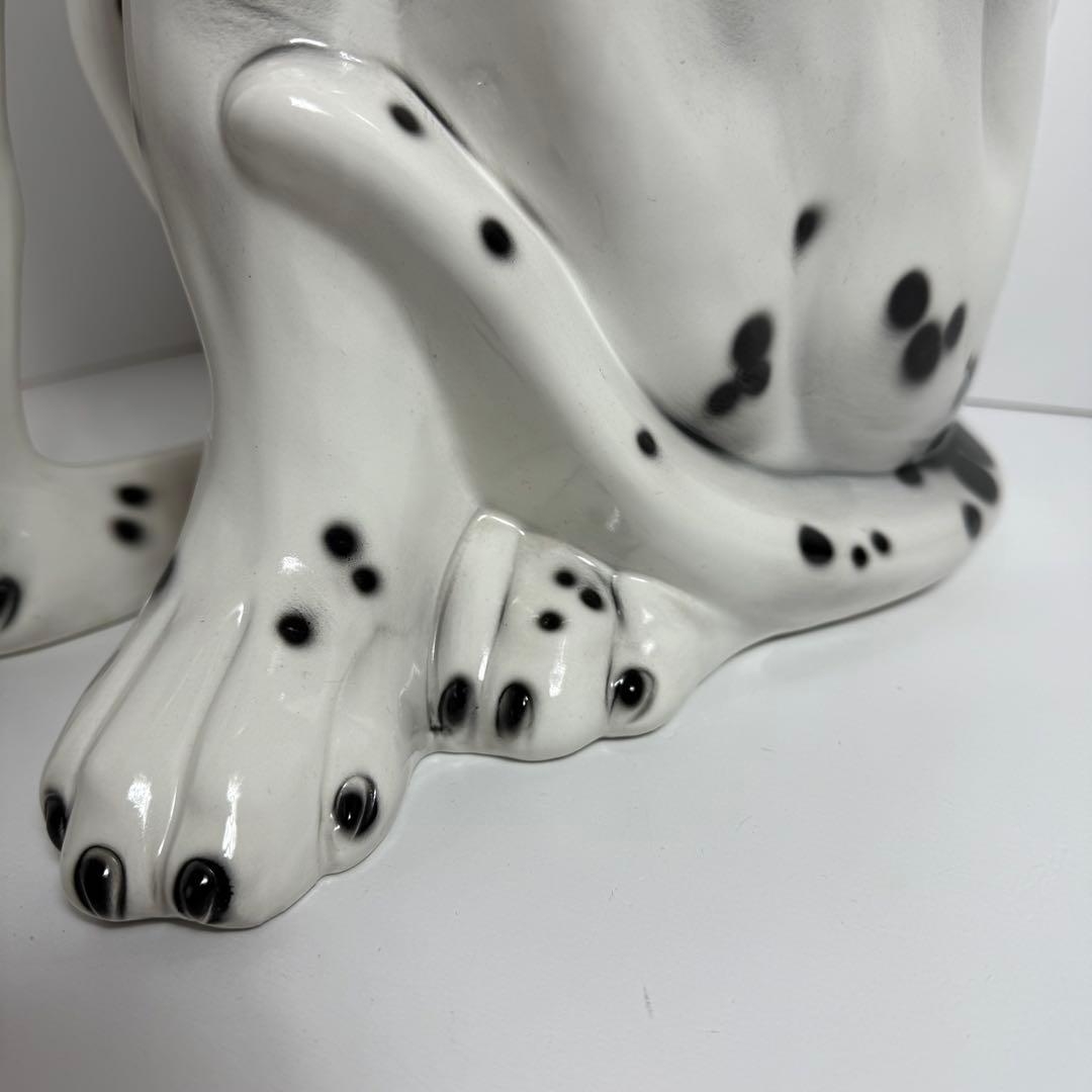 ダルメシアン　特大87cm イタリア製 Demain 陶器製 オブジェ 置物