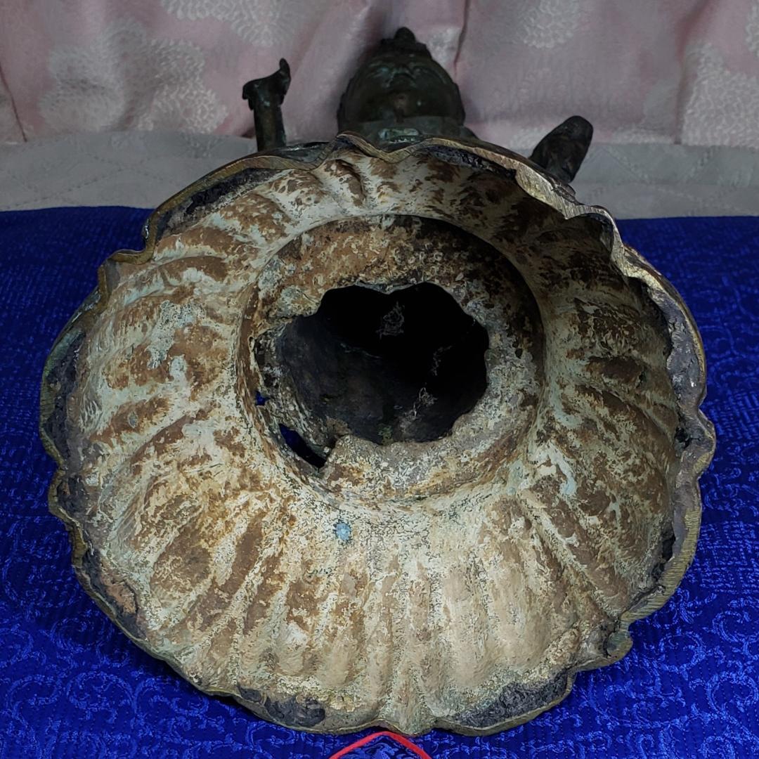 【博物館級】◆新羅金銅観音菩薩立像 新羅仏 仏像◆検）天平仏 飛鳥仏 空海