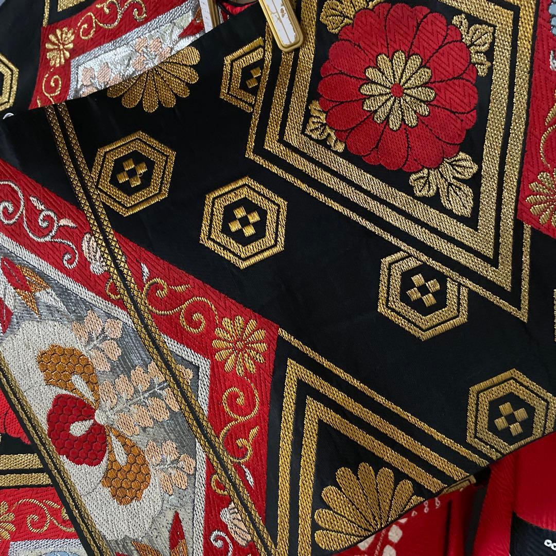 振袖フルセット　染分け　手絞り　手刺繍　成人式振袖　振袖　裄丈67