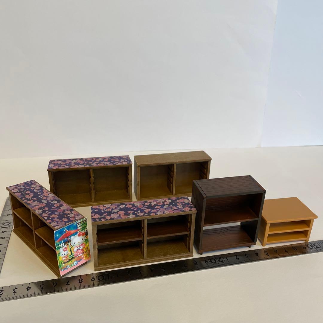 リーメント ぷちサンプル ミニチュア ケースと背景付●京都の和菓子屋 和風 土産