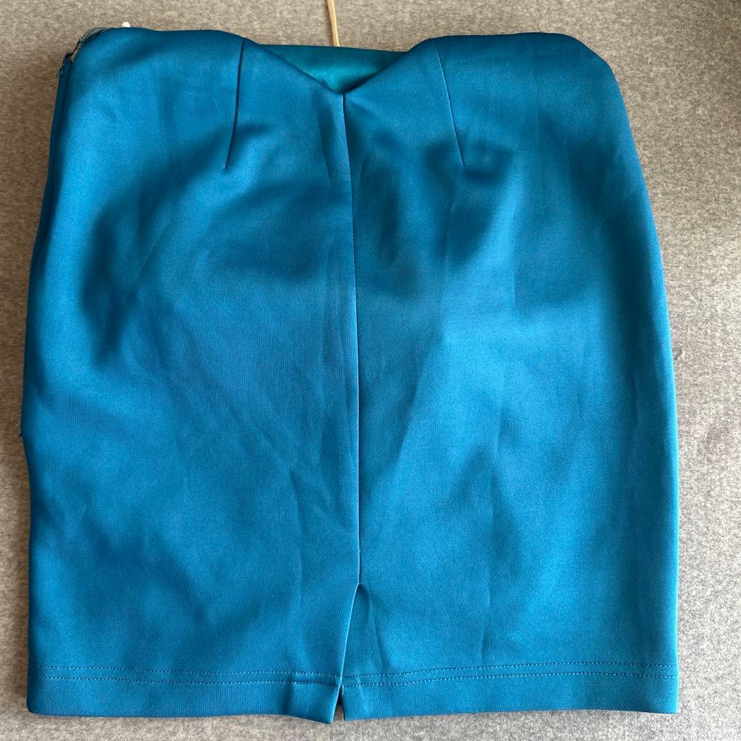 エンジェルアール　ブルー　ナイトドレス　キャバドレス　ビジュー　フラワー　ドレス