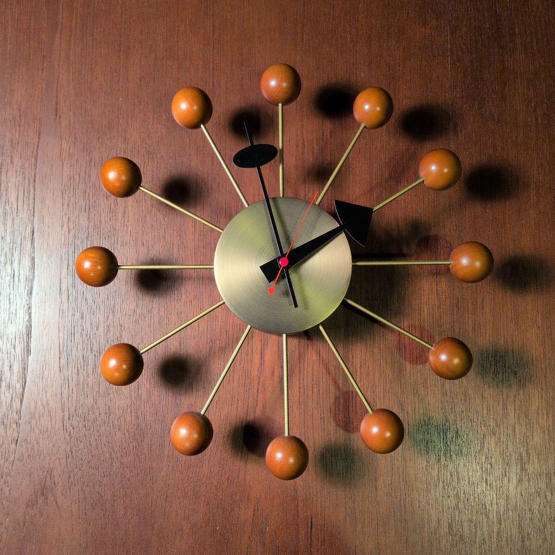 廃盤品 HERMOSA リプロダクト ボールクロック ジョージネルソン 壁時計