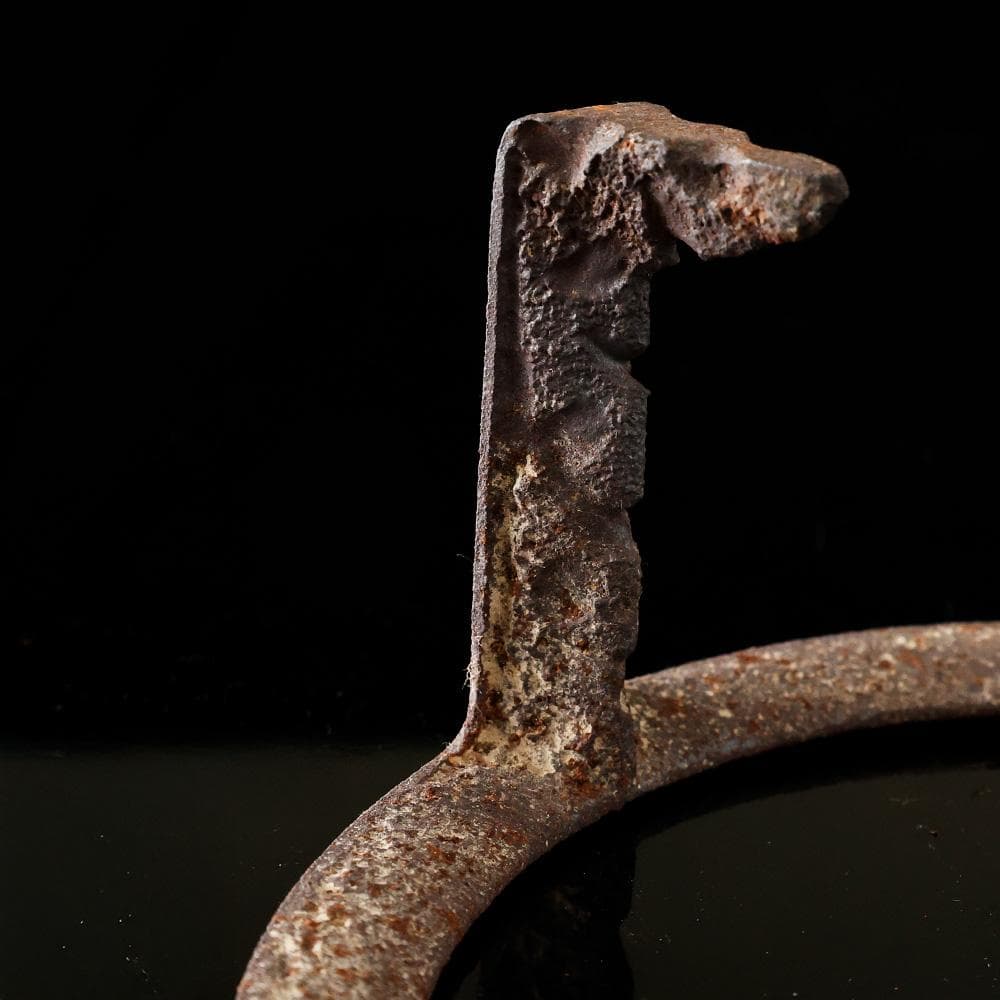 釜師 菊池 正直 作 和銑 わずく 虫喰笹瓜 五徳 茶道具 砂鉄 共箱茶道具