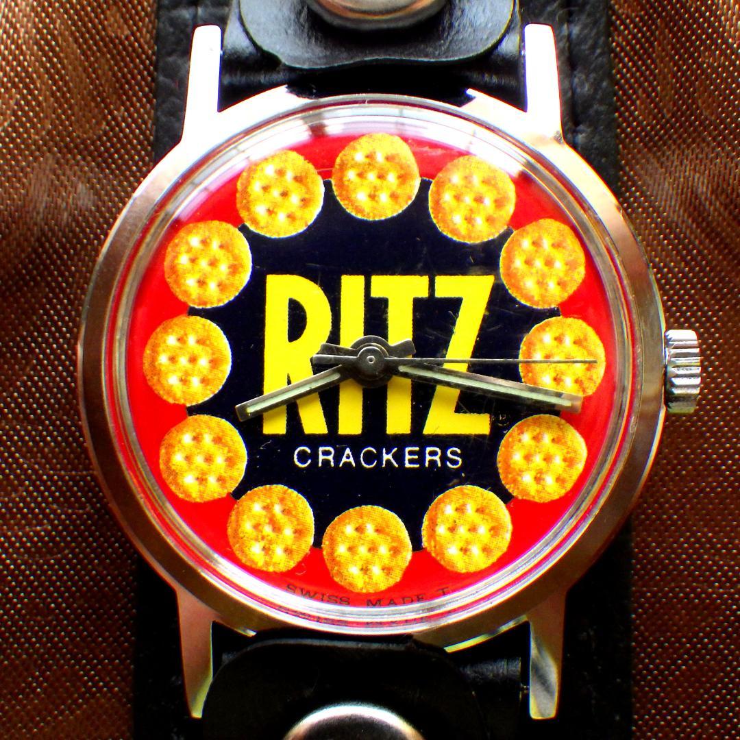 【最終値下】ビンテージRITZリッツ スイス製 手巻腕時計 レトロウォッチお菓子