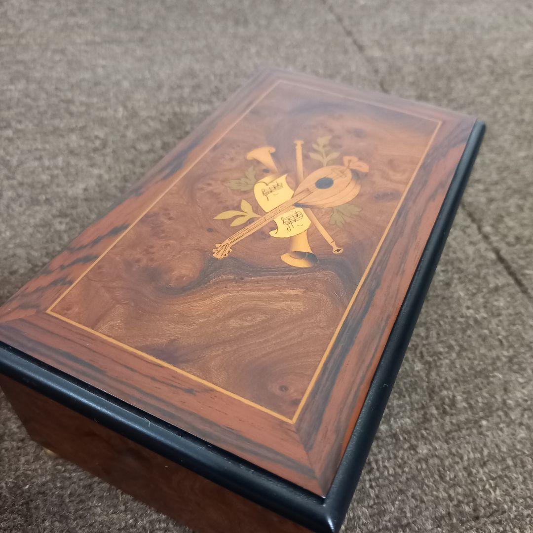 【美品】reuge リュージュオルゴール36弁 小物入れ付き