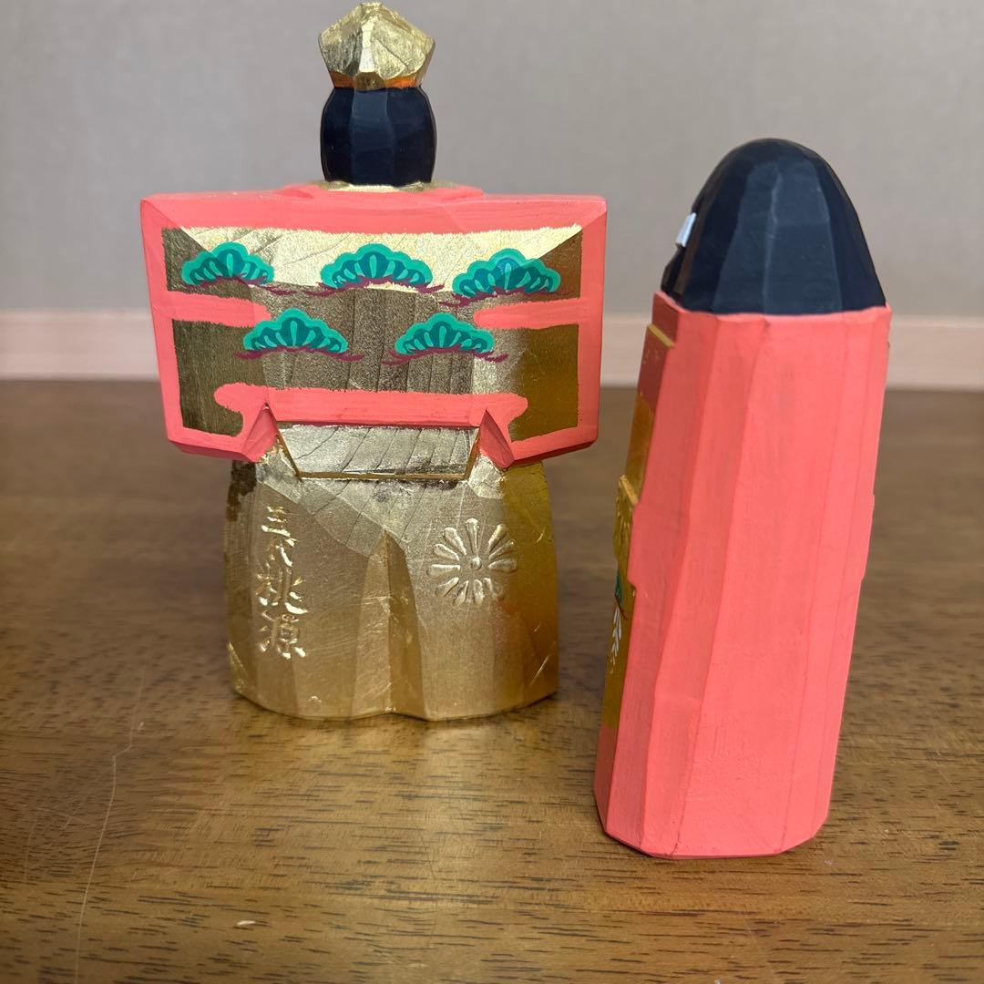 雛人形　一刀彫　瀬谷桃源