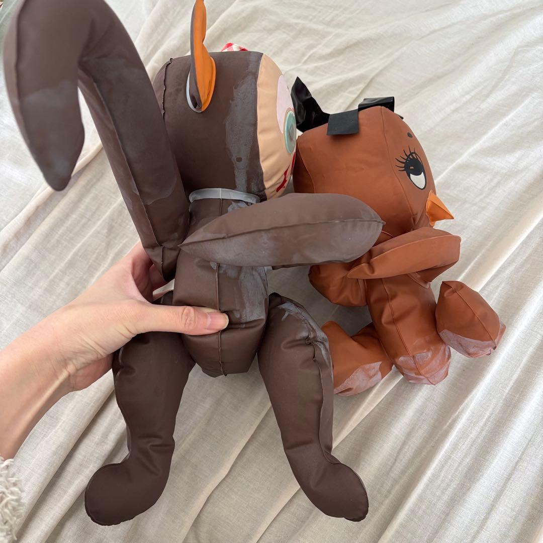 昭和レトロ　ビニール人形、うきわセット