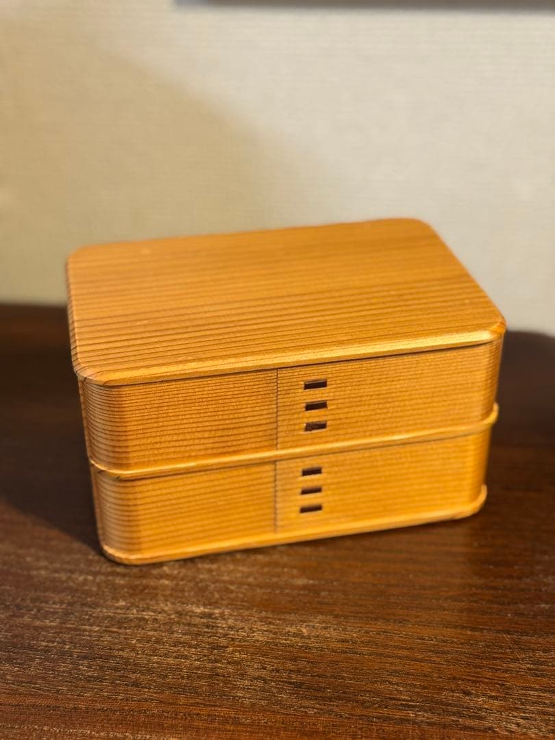 レア　大館工芸社 曲げわっぱ 隅丸二ツ重弁当 工芸品