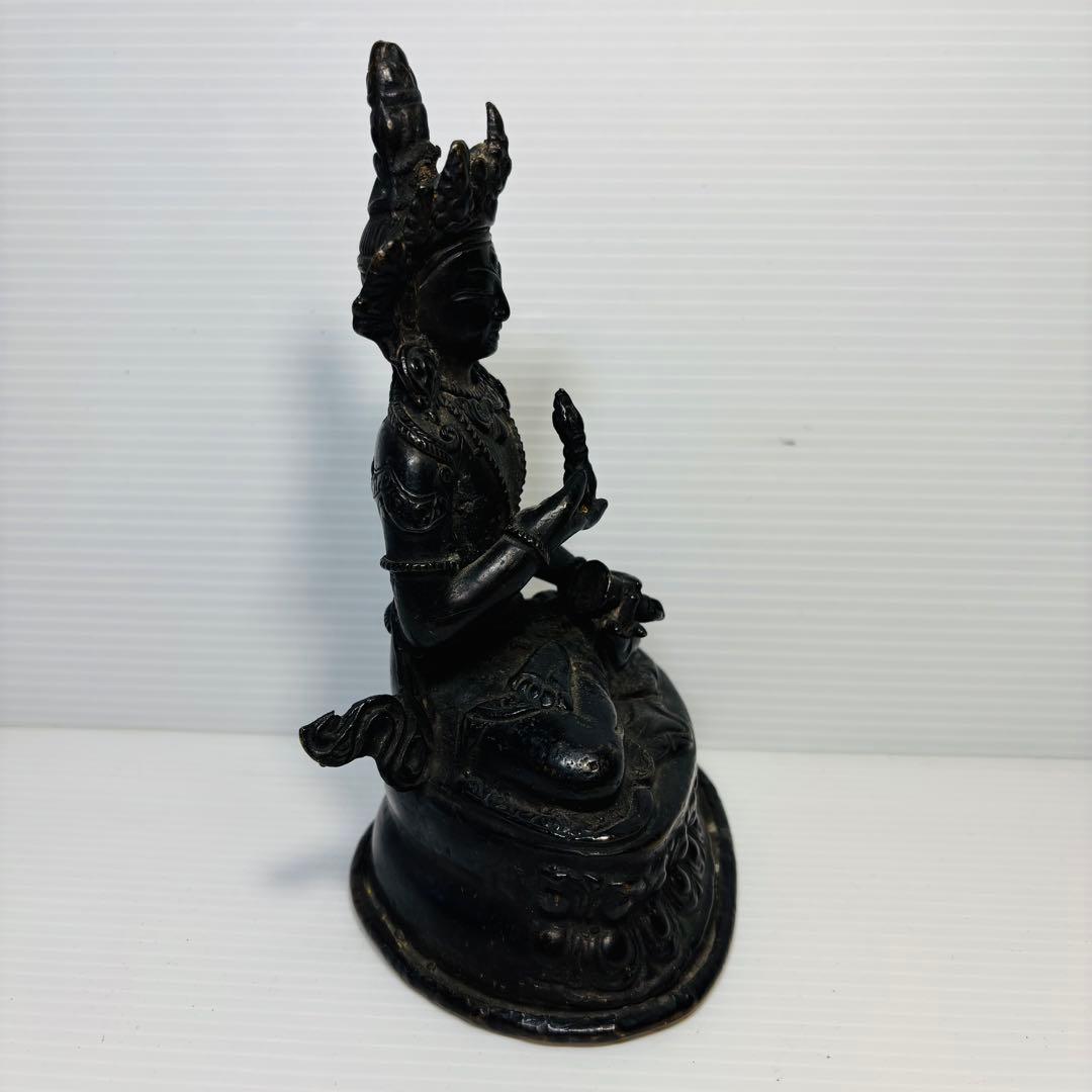 銅仏座像 チベット 仏教美術 仏像 佛 置物 銅製 骨董品 時代品 美術品