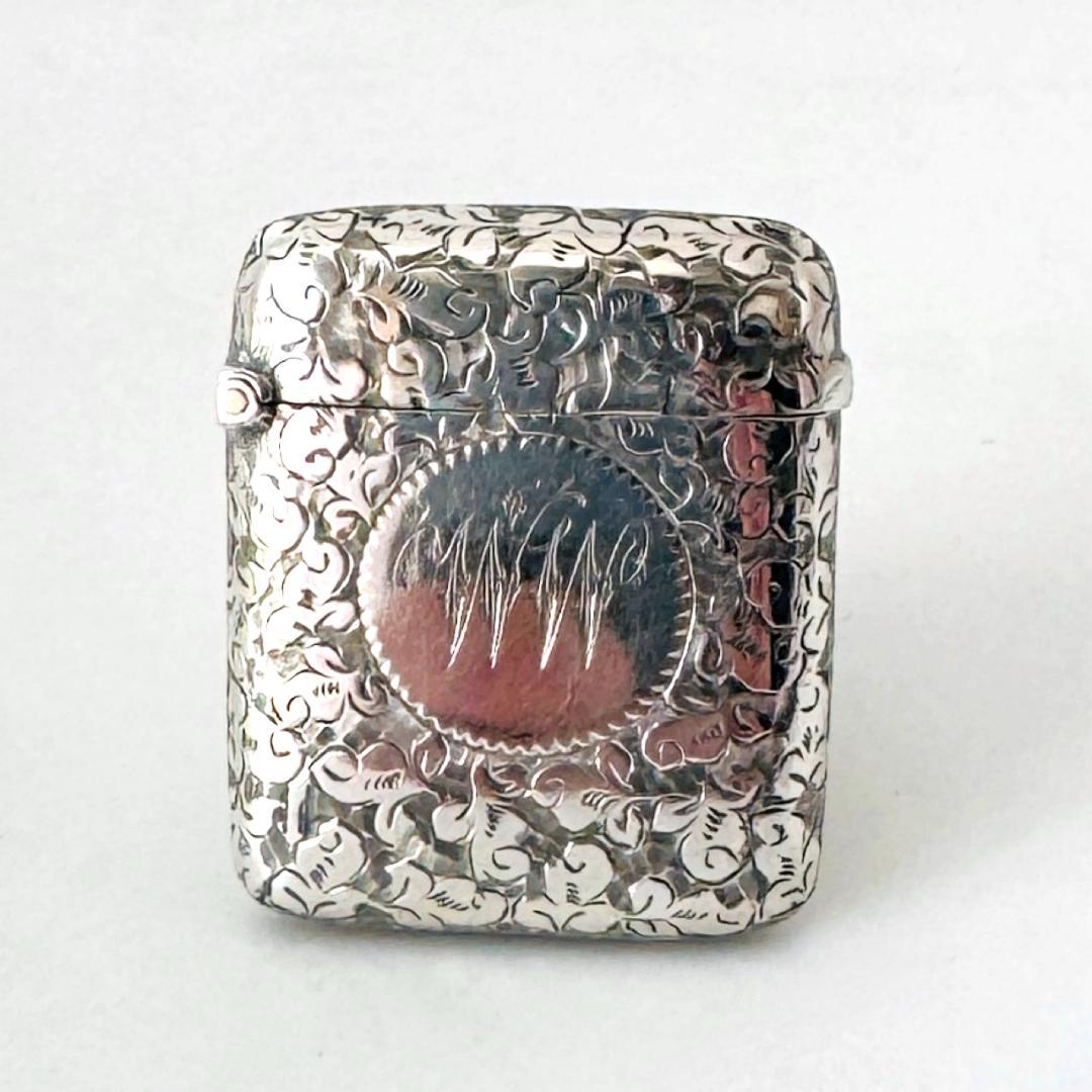 ★1895年代 英国★純銀製 マッチケース イギリス 925 バーミンガム