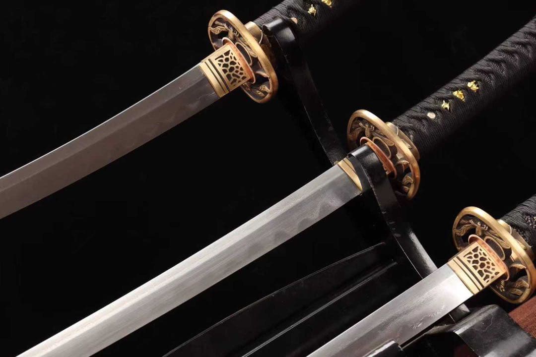 打刀 脇差 短刀 3点セット カリン木製鞘 武具 舞踊刀 古兵器