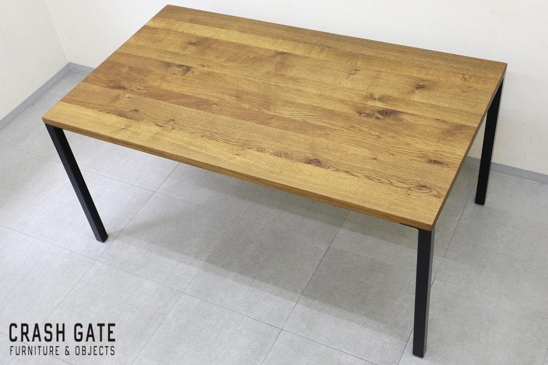 美品 クラッシュゲート 関家具 シンク ダイニング テーブル オーク 無垢材