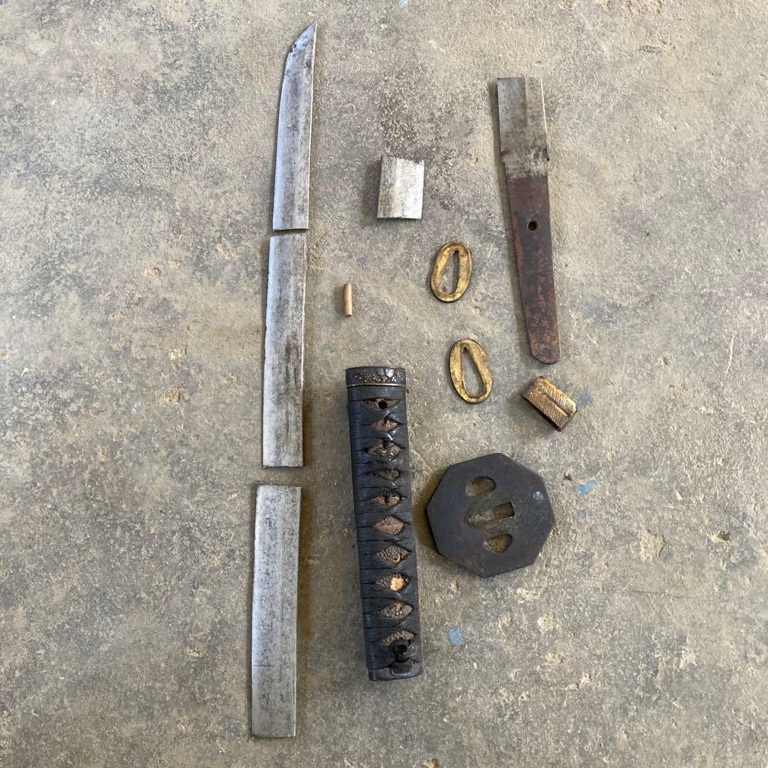 ジャンク 江戸時代 残欠 古い日本刀 合法サイズにカットされています。