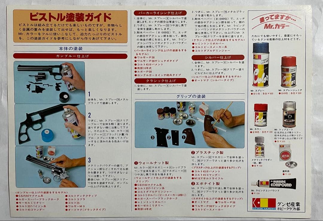 1/1 エルエス製 ルガーP08組立キット 本体樹脂製