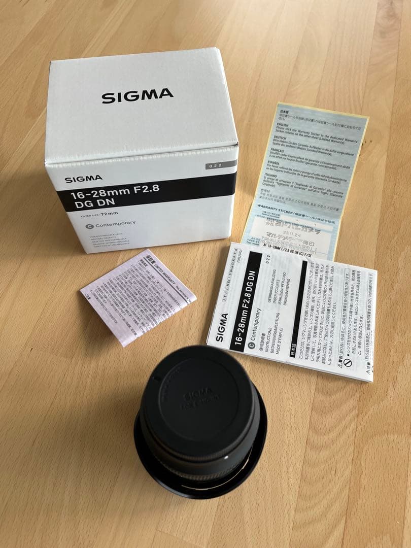 SIGMA 16-28mm F2.8 DG DN sony用Eマウント