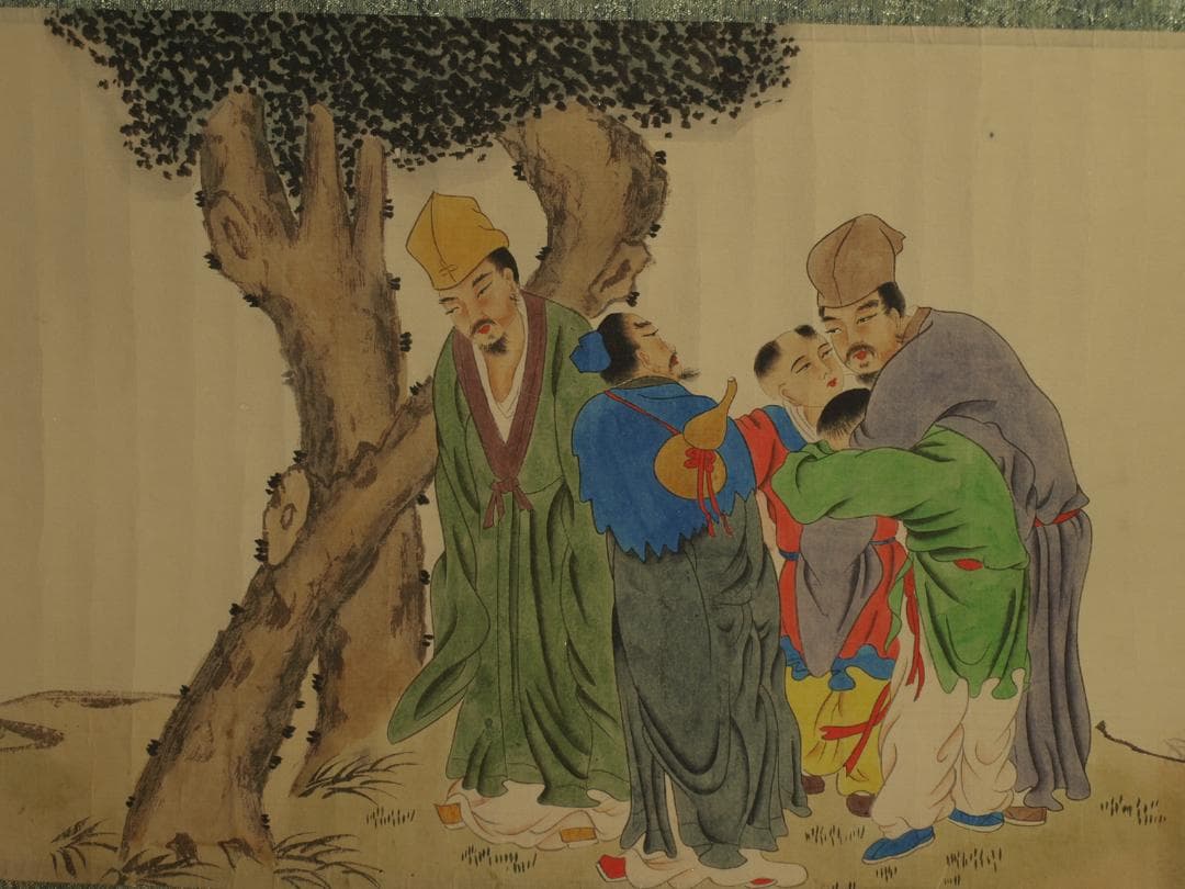 中国明時代の掛軸　激安骨董品　肉筆保証　博物館保管品 BD439A11-6