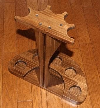 尺八立て（ウォールナット色）5本まで