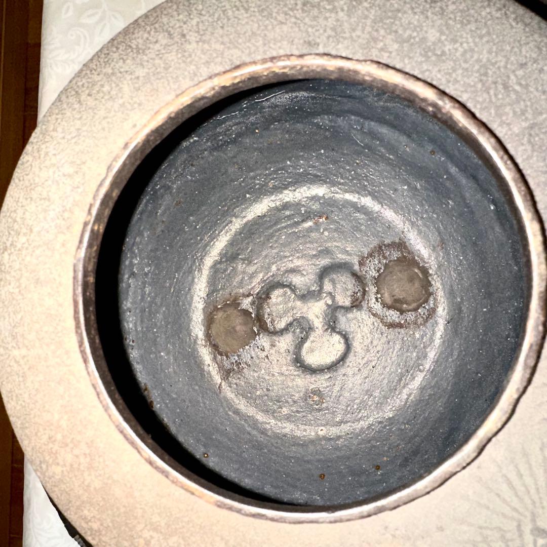A.Bまとめて購入のみ♦︎未使用品♦︎茶道具　老松地紋　茶窯　窯鐶　釜　鉄製　古道具