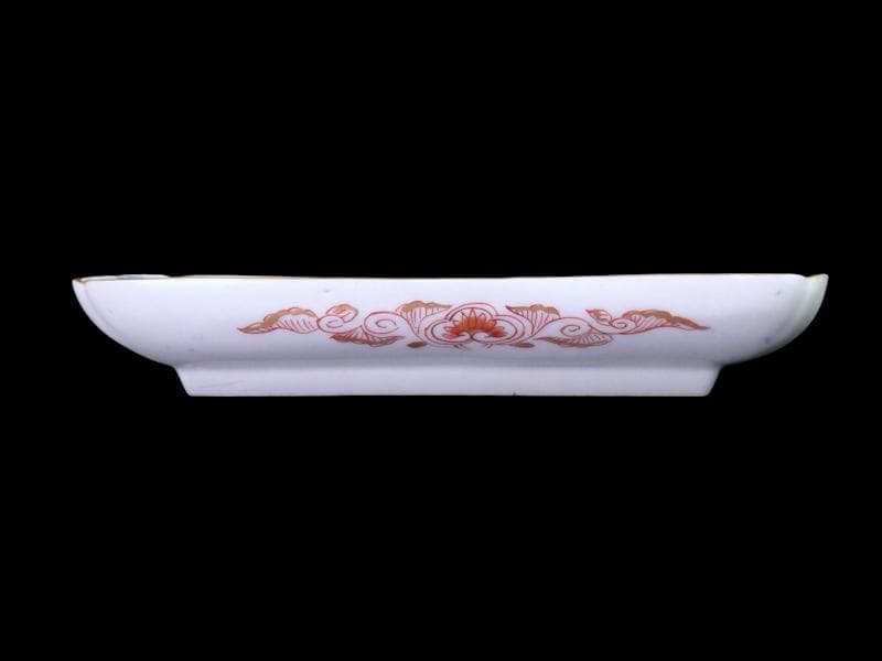 古伊万里　染錦　山水牡丹菊紋　長皿　柴田コレクション同手　E406AS-DBs