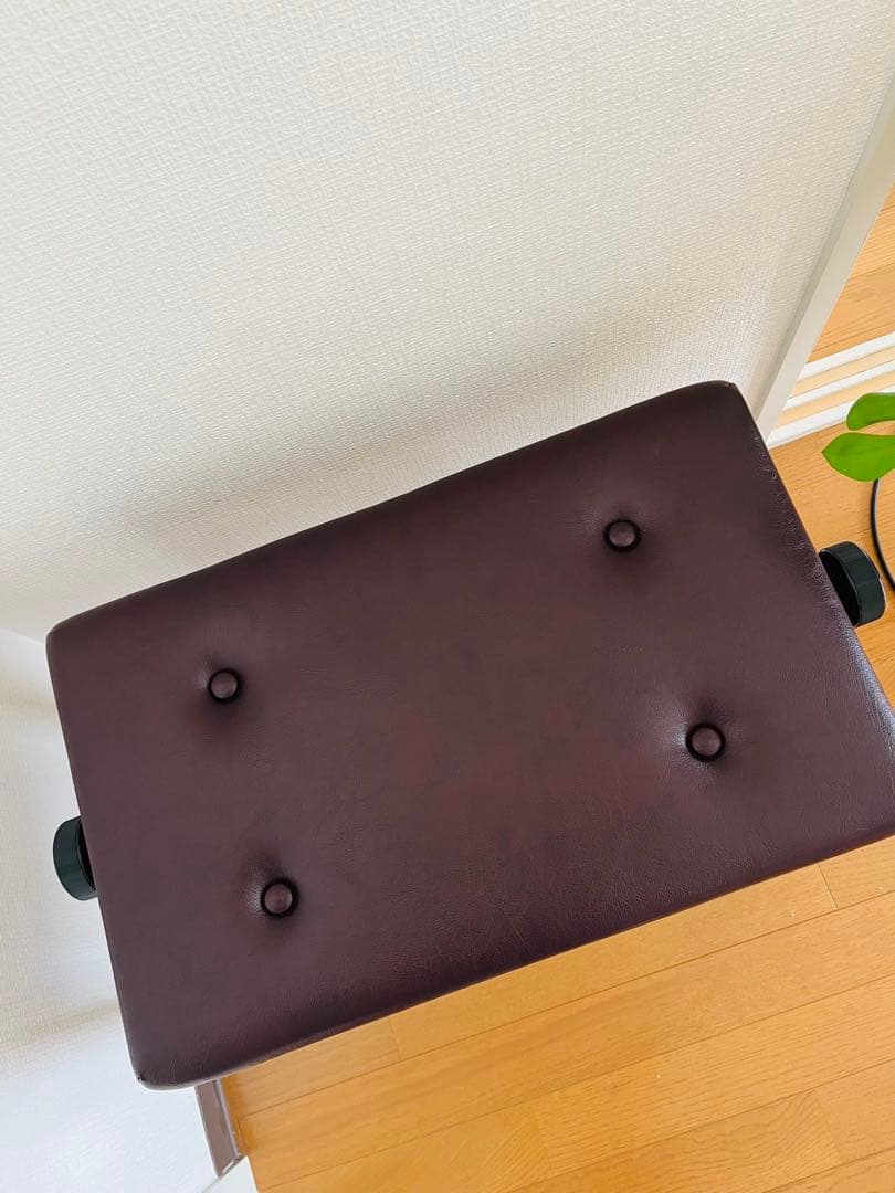 【新品】ピアノ椅子　ブラウン　高さ調整可　スツール