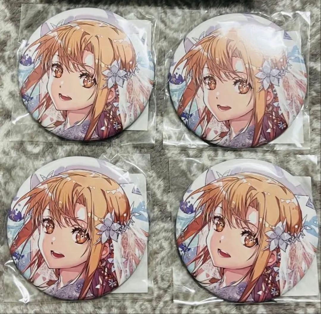 希少　ソードアートオンライン アスナ 75mm 缶バッジ くじ引き堂　4点