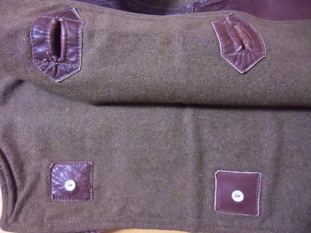 ＢＥ１９４０年代＊ベルギー軍＊レザー/革ジャーキン（実物）
